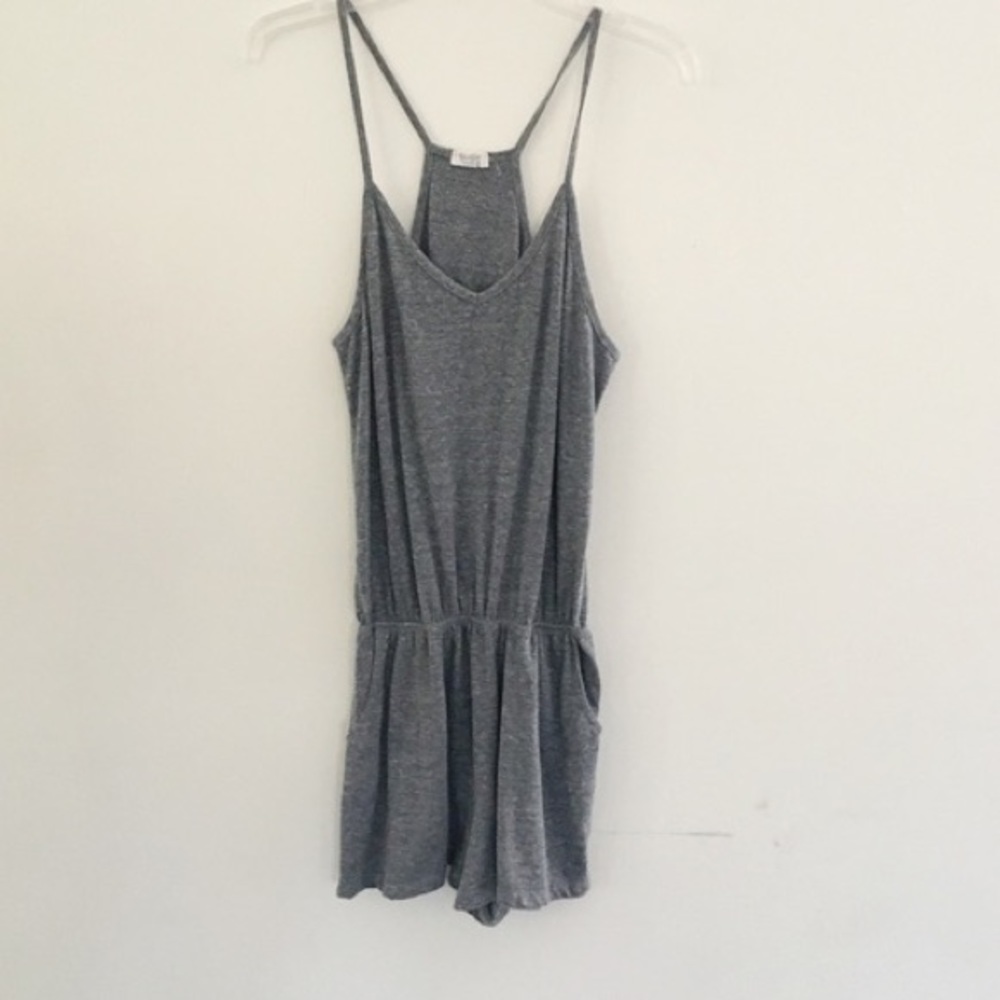 * John Galt Sleeveless Gray Romper